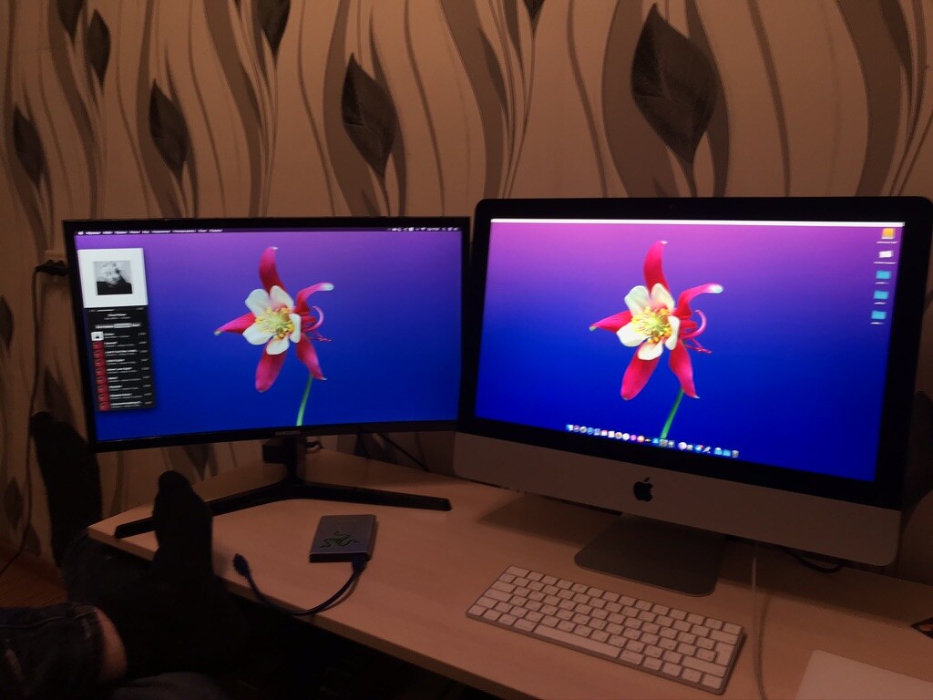 iMac 21,5 дюйма 4K на моём столе